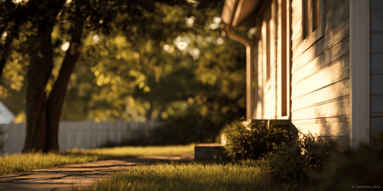 Photo of a suburban home in Denton, Texas with a visible foundation vent, representing hidden radon dangers beneath the surface.