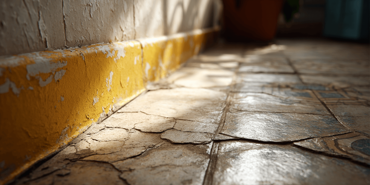 Asbestos materials popcorn ceiling vinyl tile insulation