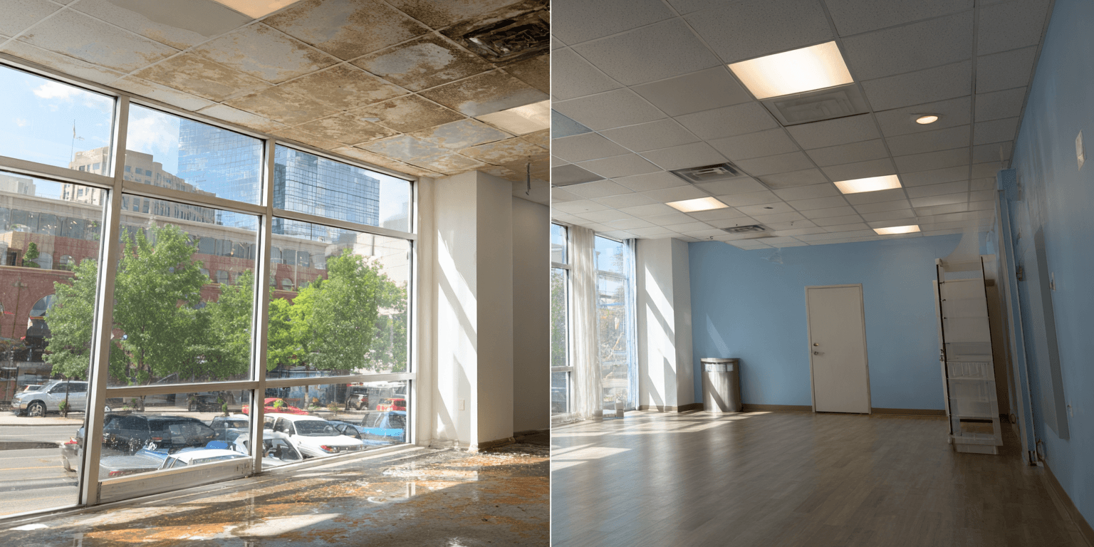 Before after commercial property inspection