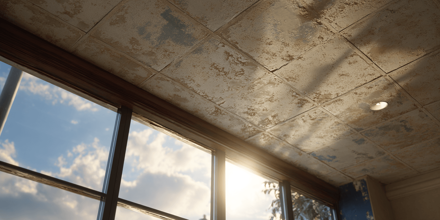 Commercial building ceiling water damage