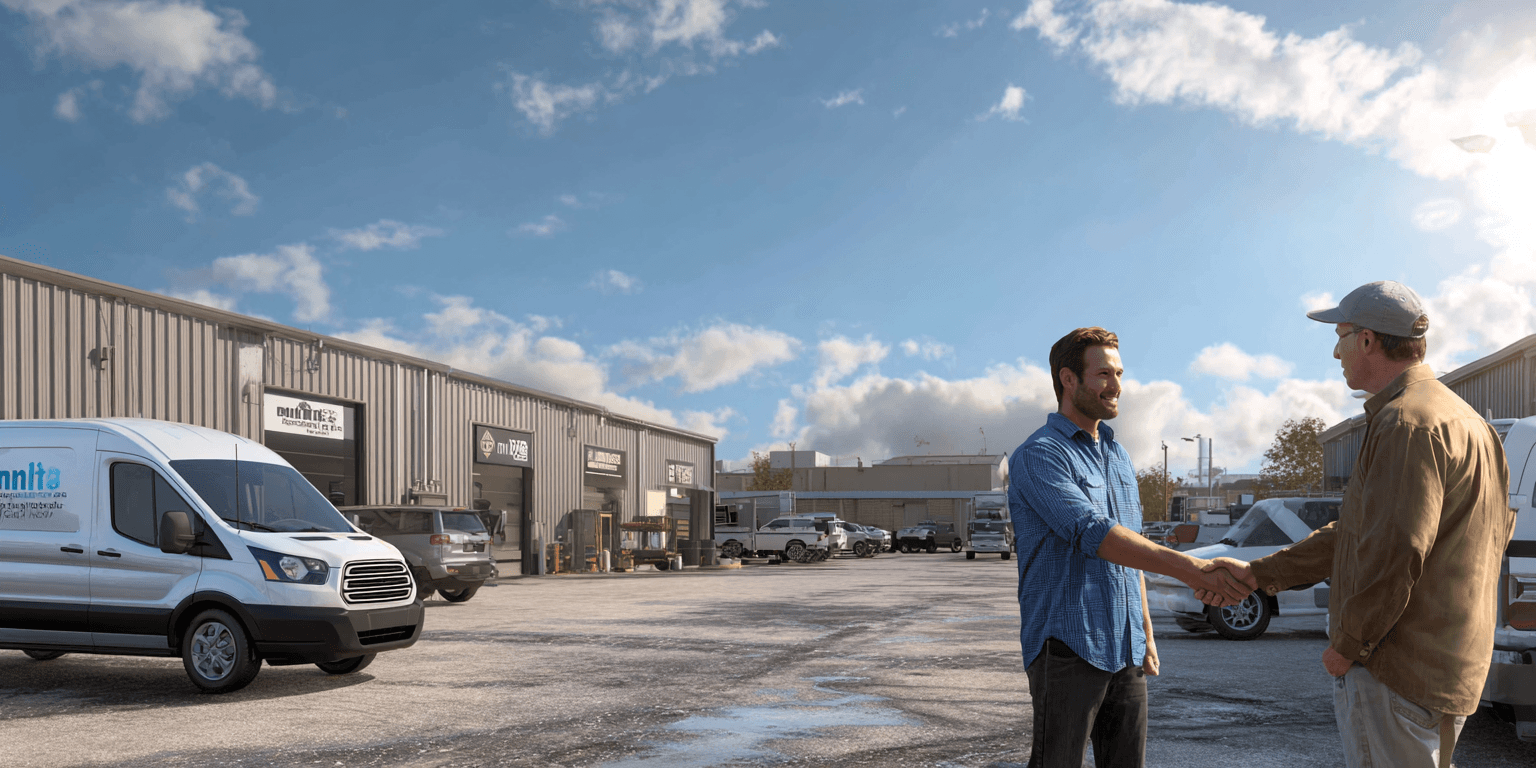 Denton roofing expert meeting business owner