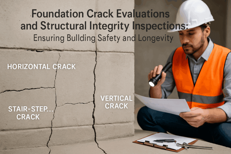 Foundation crack evaluations inspections