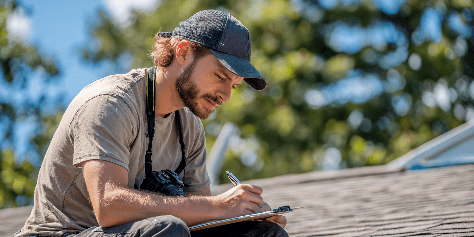 Hail insurance roof inspection process