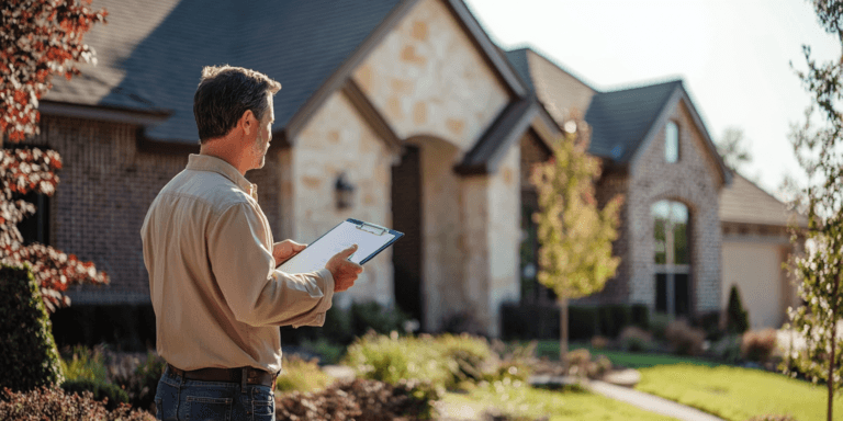 Professional home inspector at a North Texas home, highlighting the key components of a home inspection.
