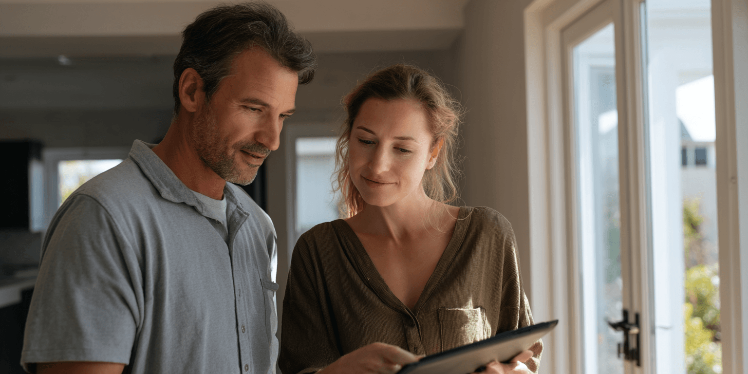 New home inspector reviewing punchlist