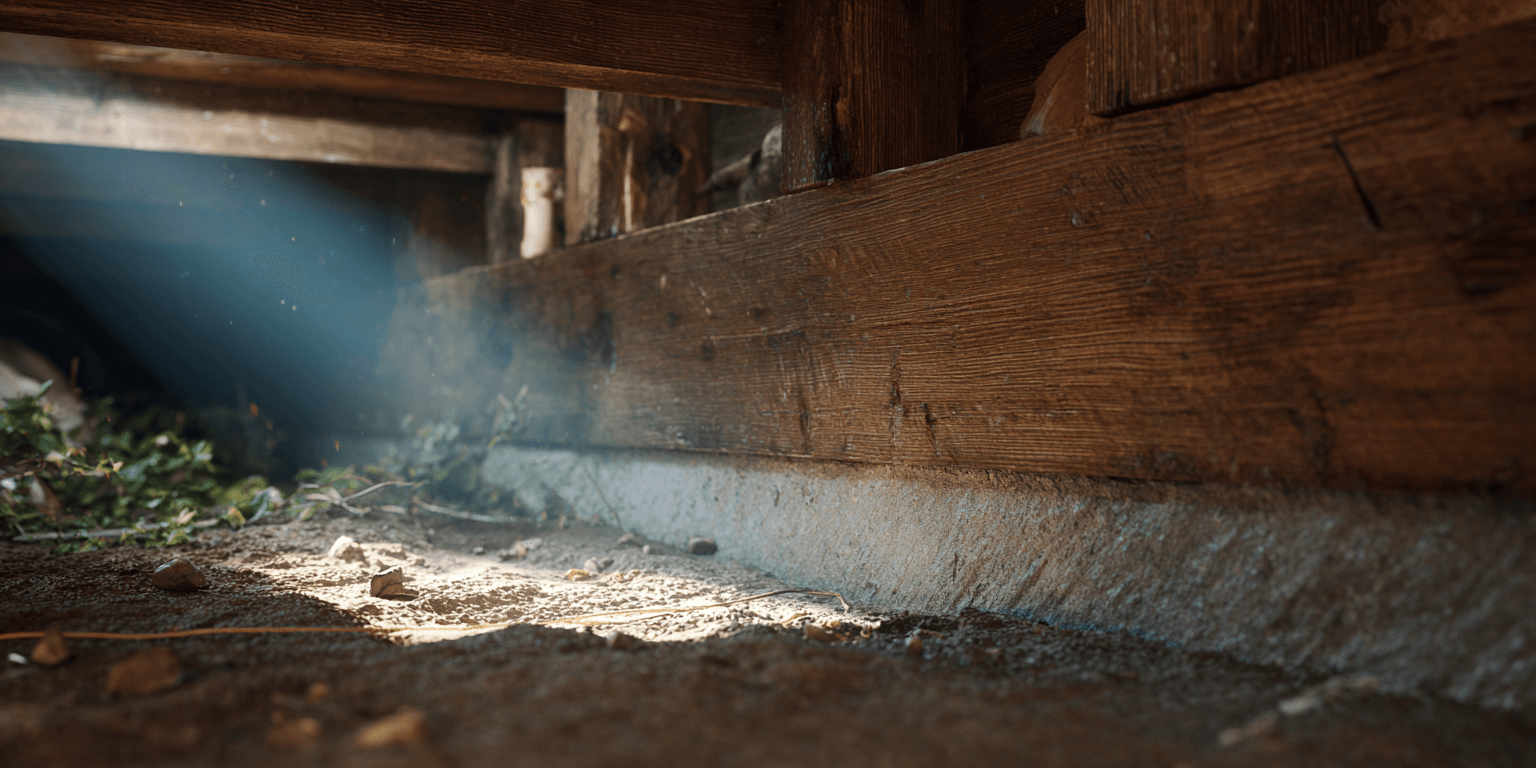 Pest damage crawl space entry signs texas