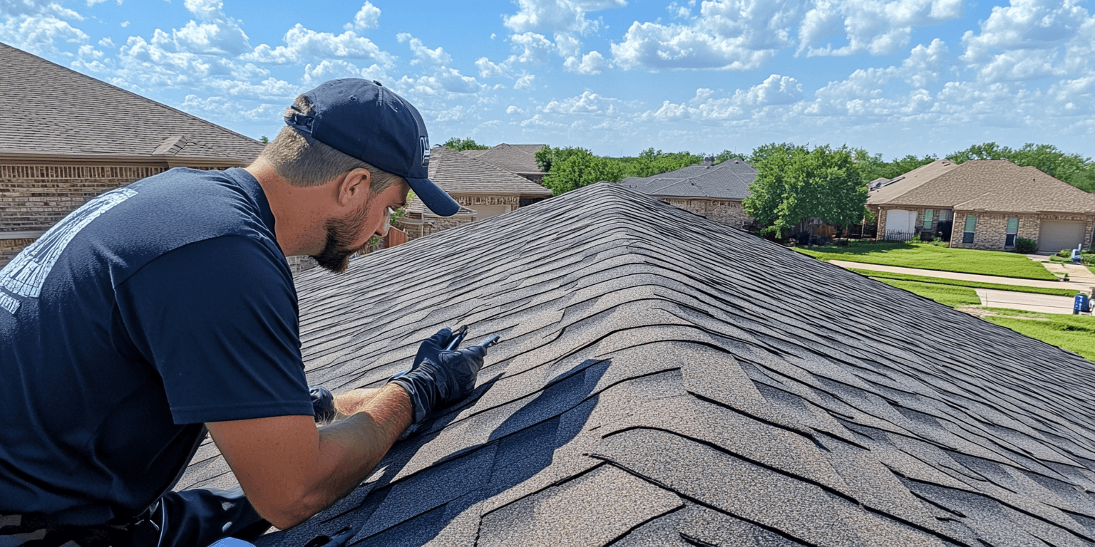 Inspector checking roof shingles and attic ventilation, key points on a home inspection checklist.